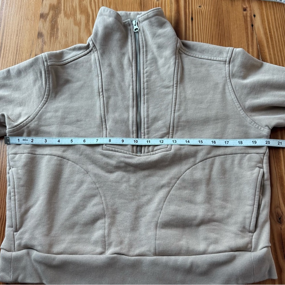 Everlane Organic Track Half-Zip Pullover in Burnt Sugar - Picture 10 of 11